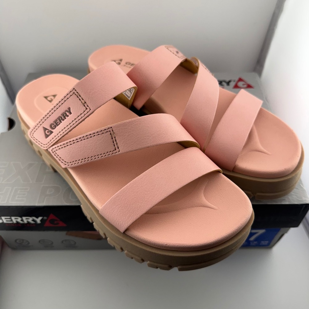 Gerry Choclo Sandal Women 7 Pink New Platform Arch Support Lug Sole 1967201 - Picture 6 of 8